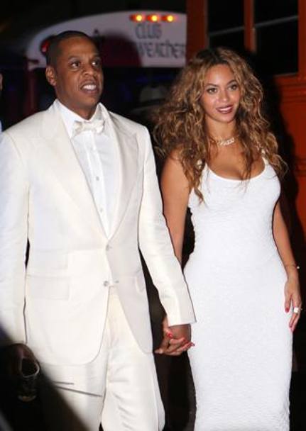 Beyonc accompagnata dal marito Jay-Z. (Olycom)